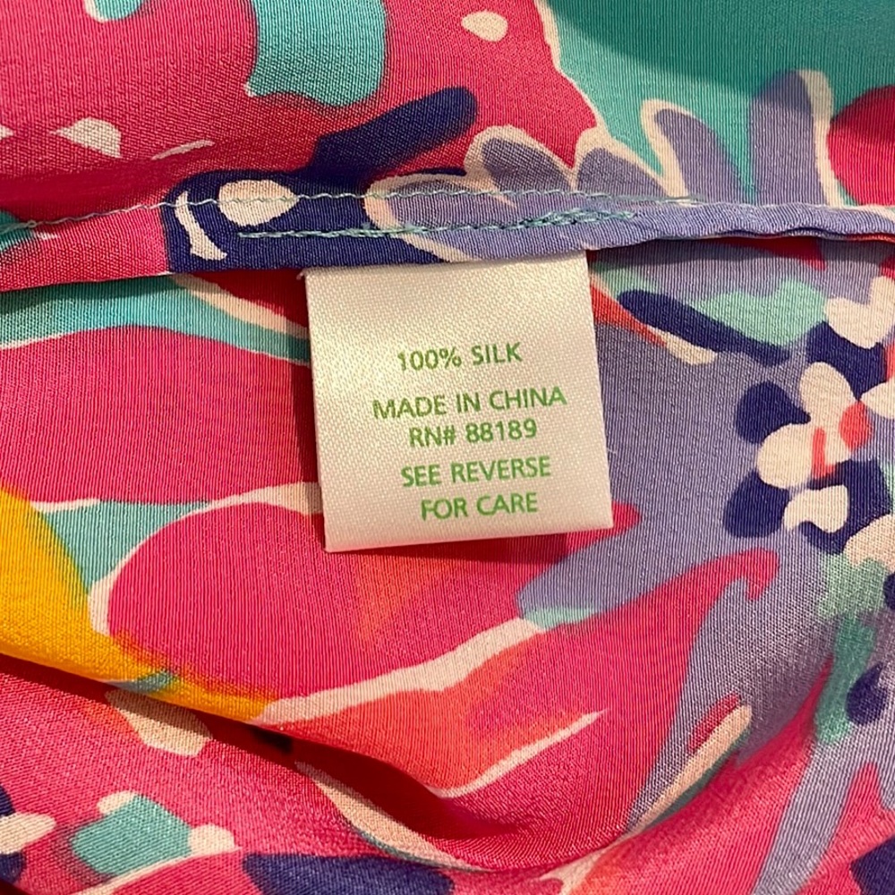 Lilly Pulitzer EUC Delray Silk Blouse - Picture 11 of 12